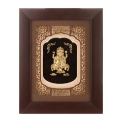 24K Gold Foil Ganesha Frame  in Non Silver