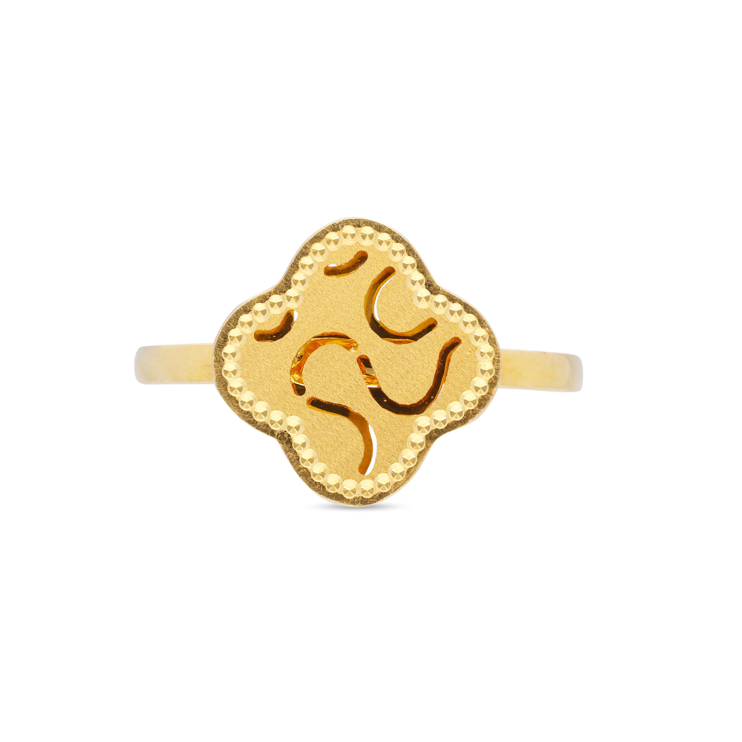 Understated Sophistication: Matte Finish Gold Ring