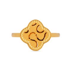 Understated Sophistication: Matte Finish Gold Ring