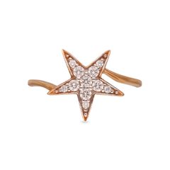 Classic Diamond Ring For Women with Star Motif