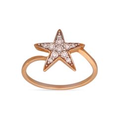 Classic Diamond Ring For Women with Star Motif