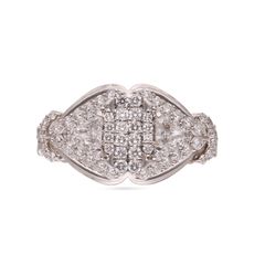 Classic Diamond Ring For Women in Whitegold Finish