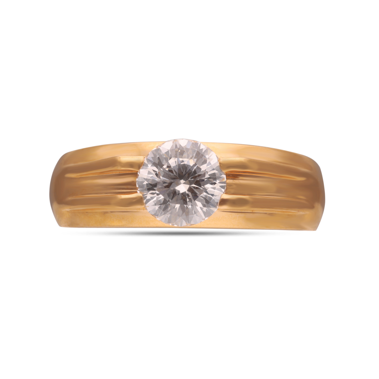 Classic Mens Solitaire Diamond Ring