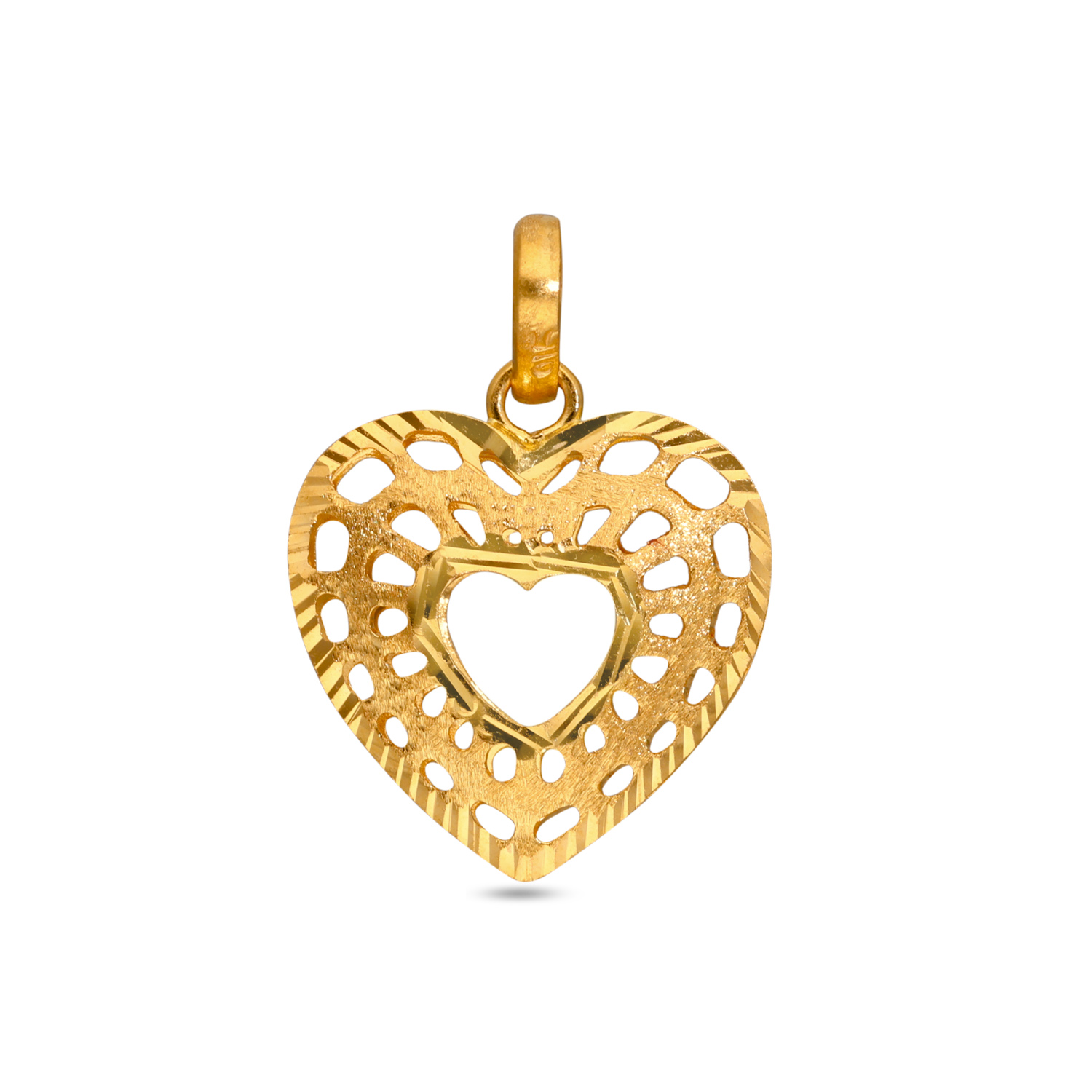 Classic Heart Shape plain Gold Pendant