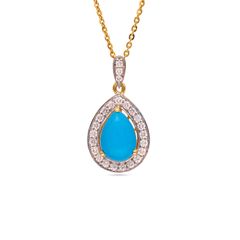 Classic Diamond Chain Pendant with Gemstone