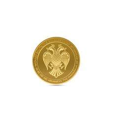 Pure Elegance: 5gm 24kt Gold Round Minted Gandaberunda Coin