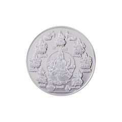 C Krishniah chetty Goddess Astalakshmi pure silver coin