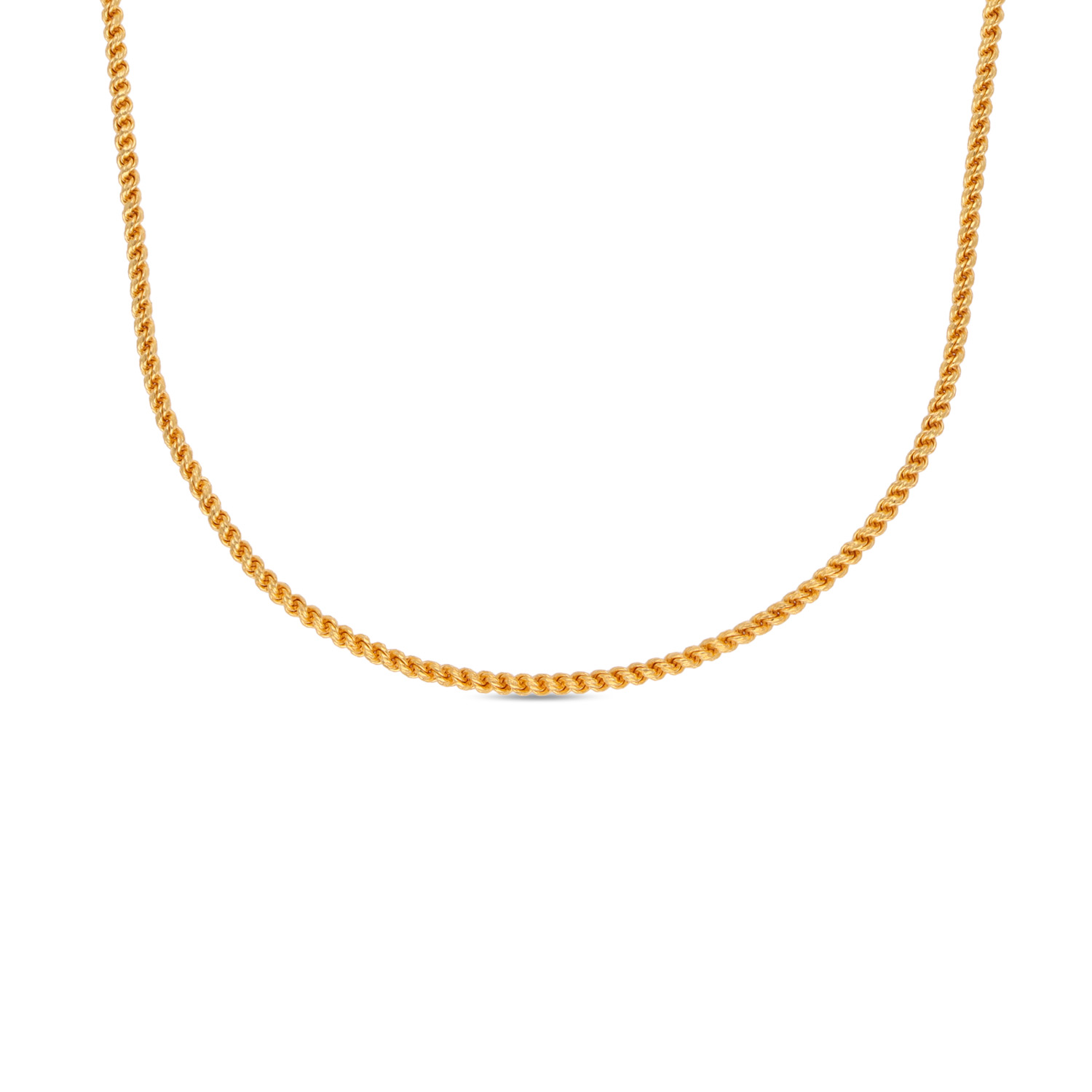 Gilded Elegance: A Luxurious Rope Chain of Gleaming Gold