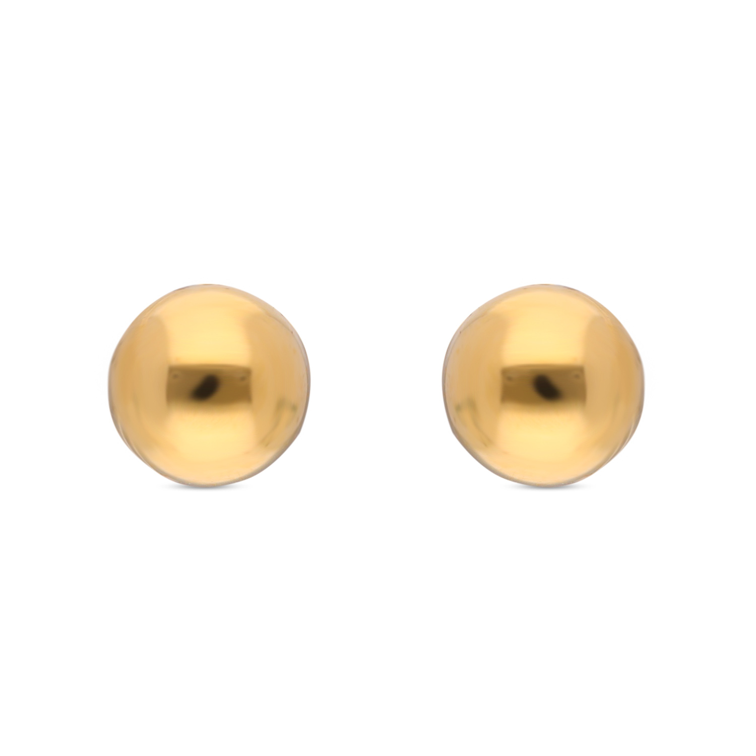 Timeless Elegance Plain Ball-Shaped Gold Earstuds