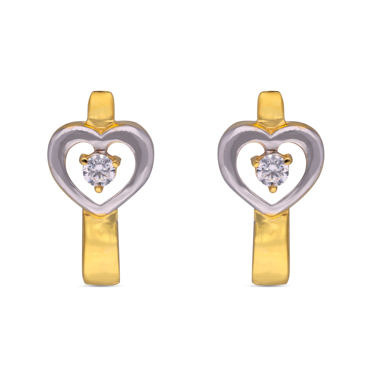 Eternal Glamour Classic Gold Hoops with Zircon Stones