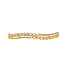 Timeless Waves Classic Gold Bangle Pair with Wave Motif