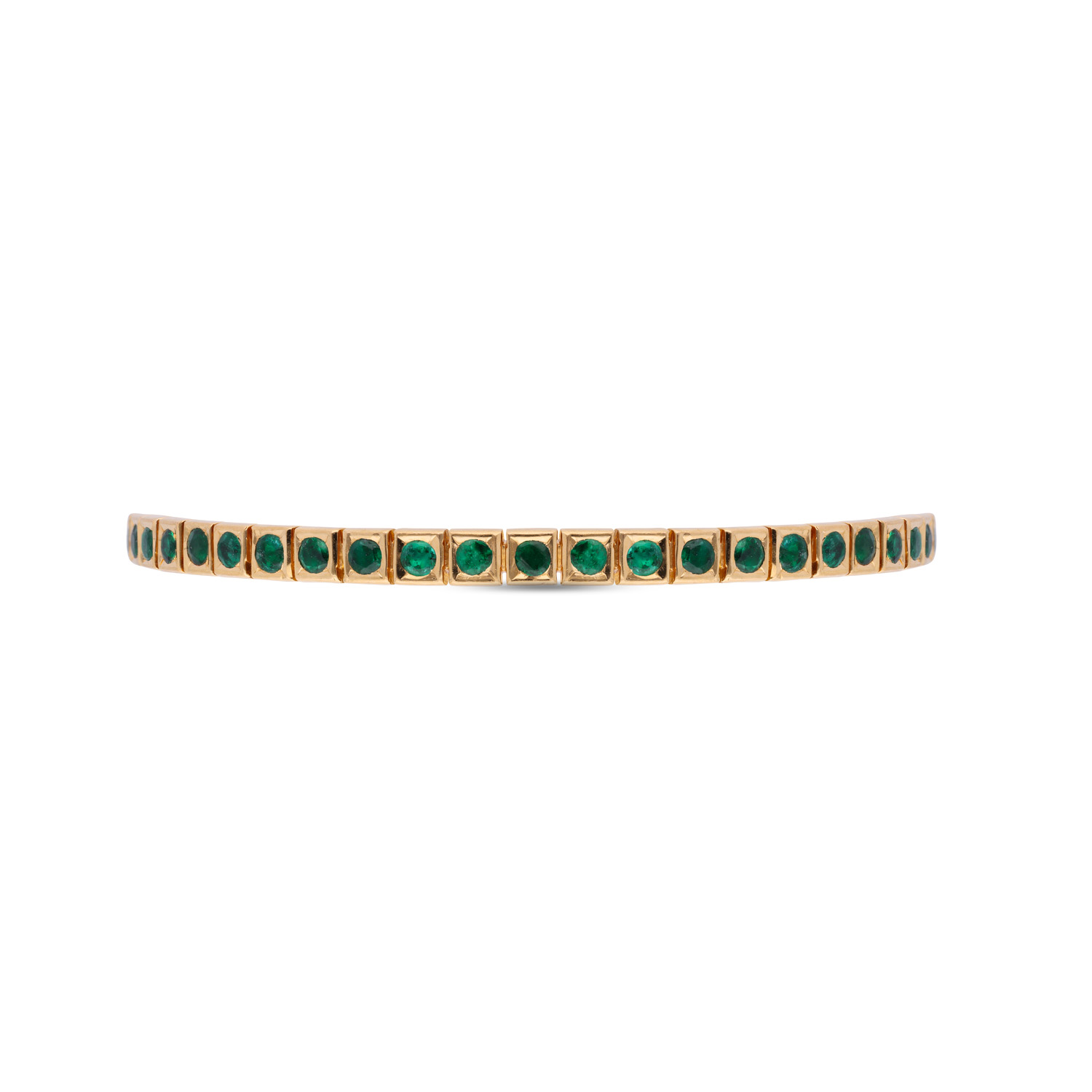 Heritage Elegance Traditional Gold Bangle Pair Set with Green Stones