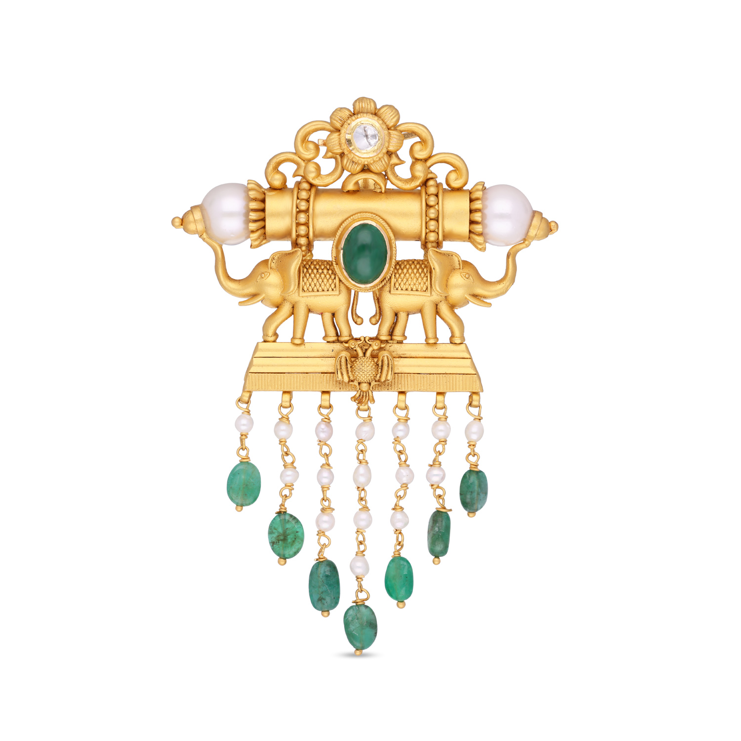 Royal Elegance Exclusive Gold Pendant with Elephant Motif