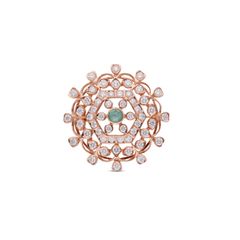 Blooming Brilliance Traditional Diamond Ring with Floral Motif