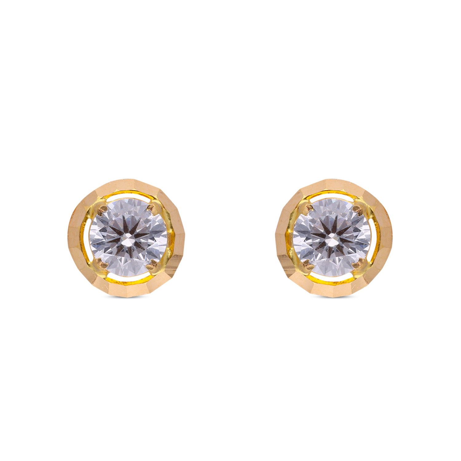 Elegance in Simplicity Single Stone Earstuds