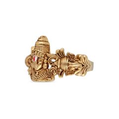 Divine Elegance Religious Gold Balaji Ring