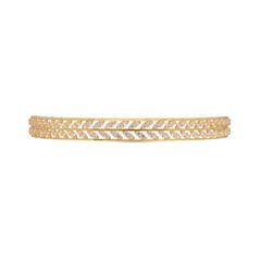 Nature's Elegance: Cubic Zircon Bangle Pair in Leafy Pattern