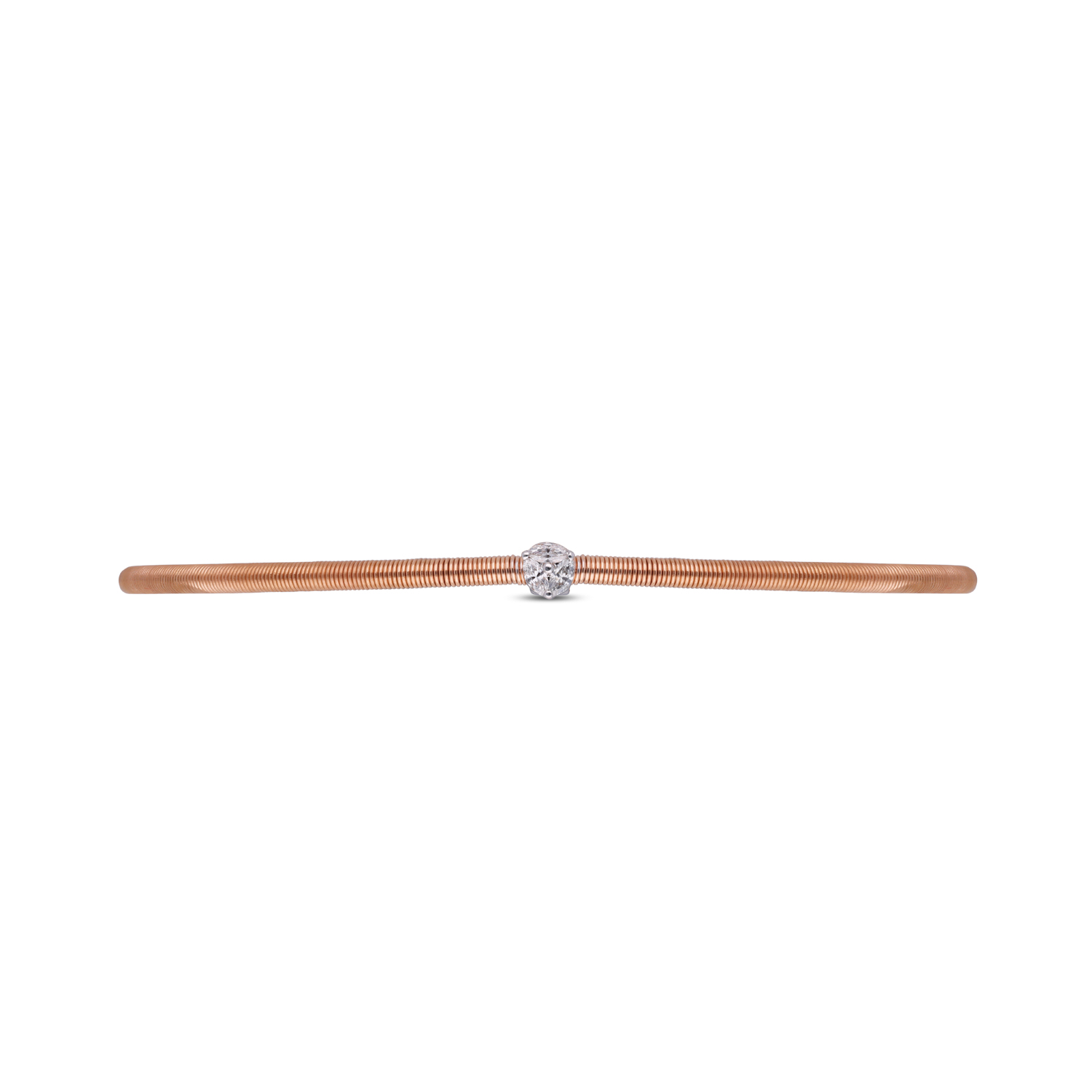 Graceful Flexibility: Rose Gold Diamond Bracelet Adorned with Marquise Diamonds