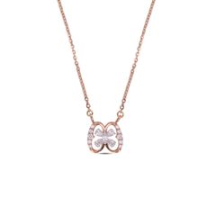 Fluttering Elegance: Butterfly-Shaped Diamond Pendant on Yellow Gold Chain