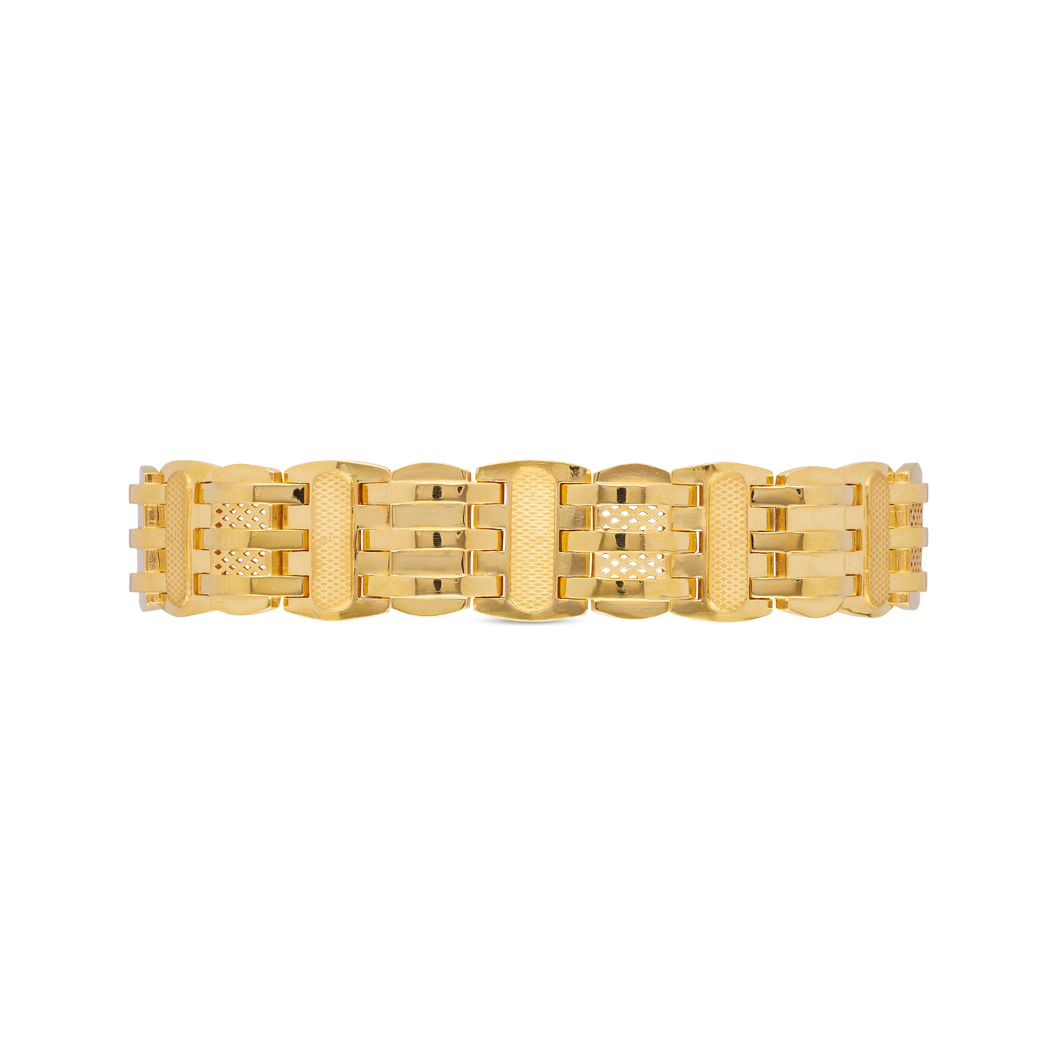 Timeless Simplicity: Broad Plain Gold Bracelet