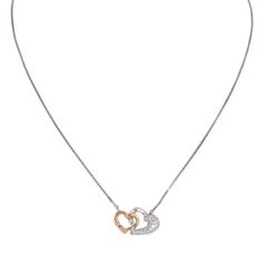 Classic Heart Shape Diamond Chain Pendant For Women