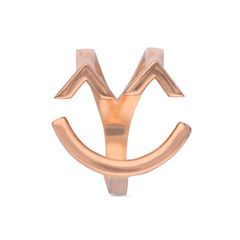 Whispering Waves: Open Design Gold Ring with Matte Finish