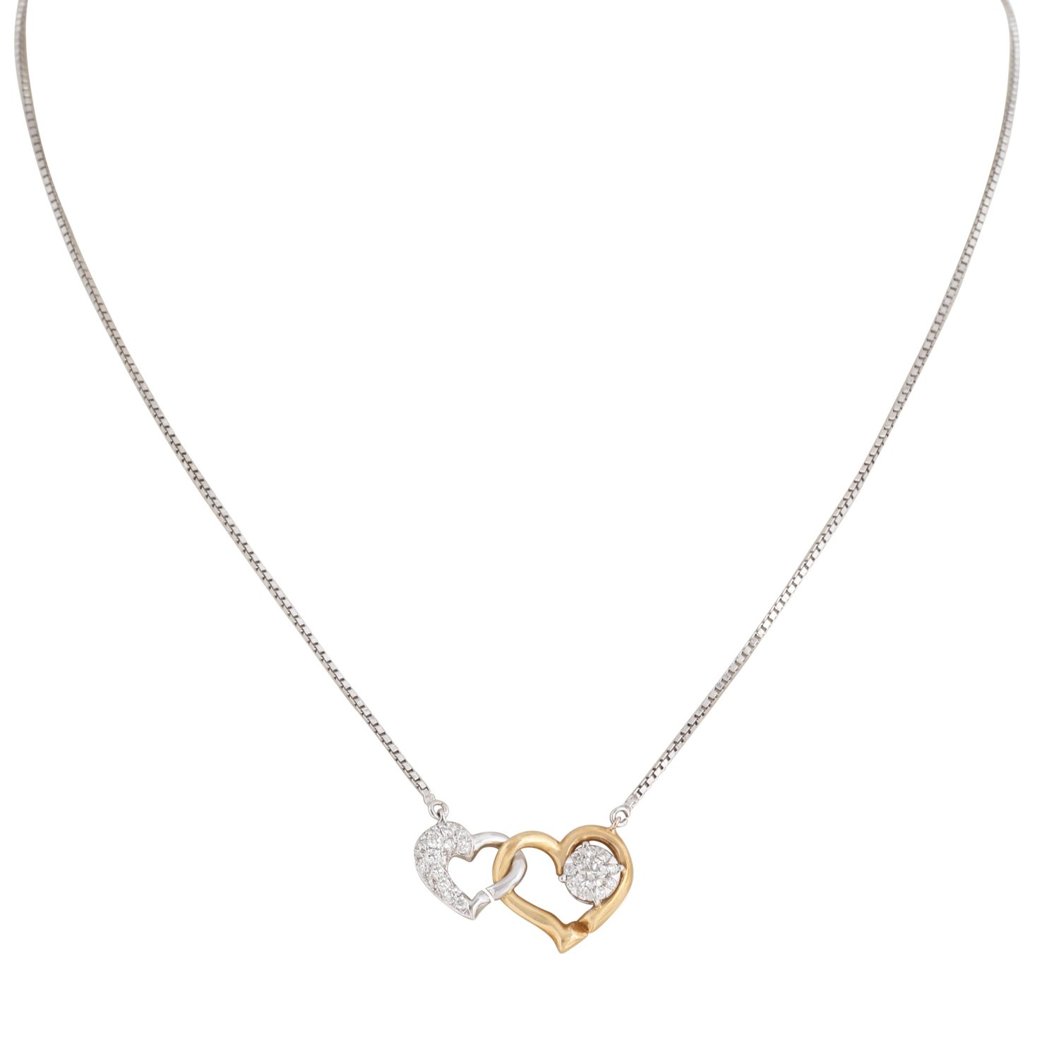 Diamond Chain Pendant in Heart design