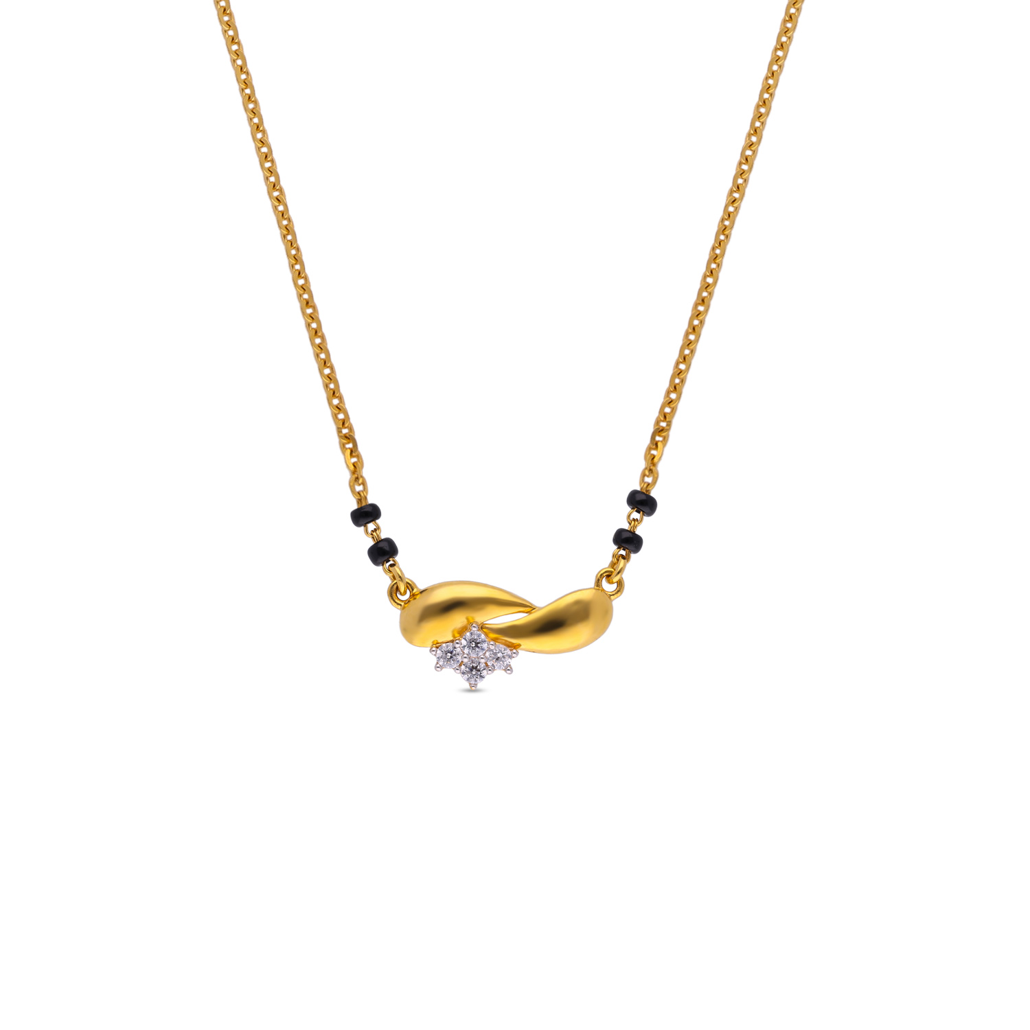 Bold Simplicity: Black Bead Chain Pendant for Edgy Elegance