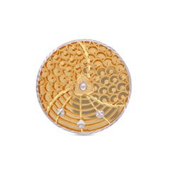 Timeless Elegance: Round-Shaped Filigree Work Design Gold Ring