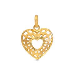 Eternal Love: Heart-Shaped Plain Gold Pendant
