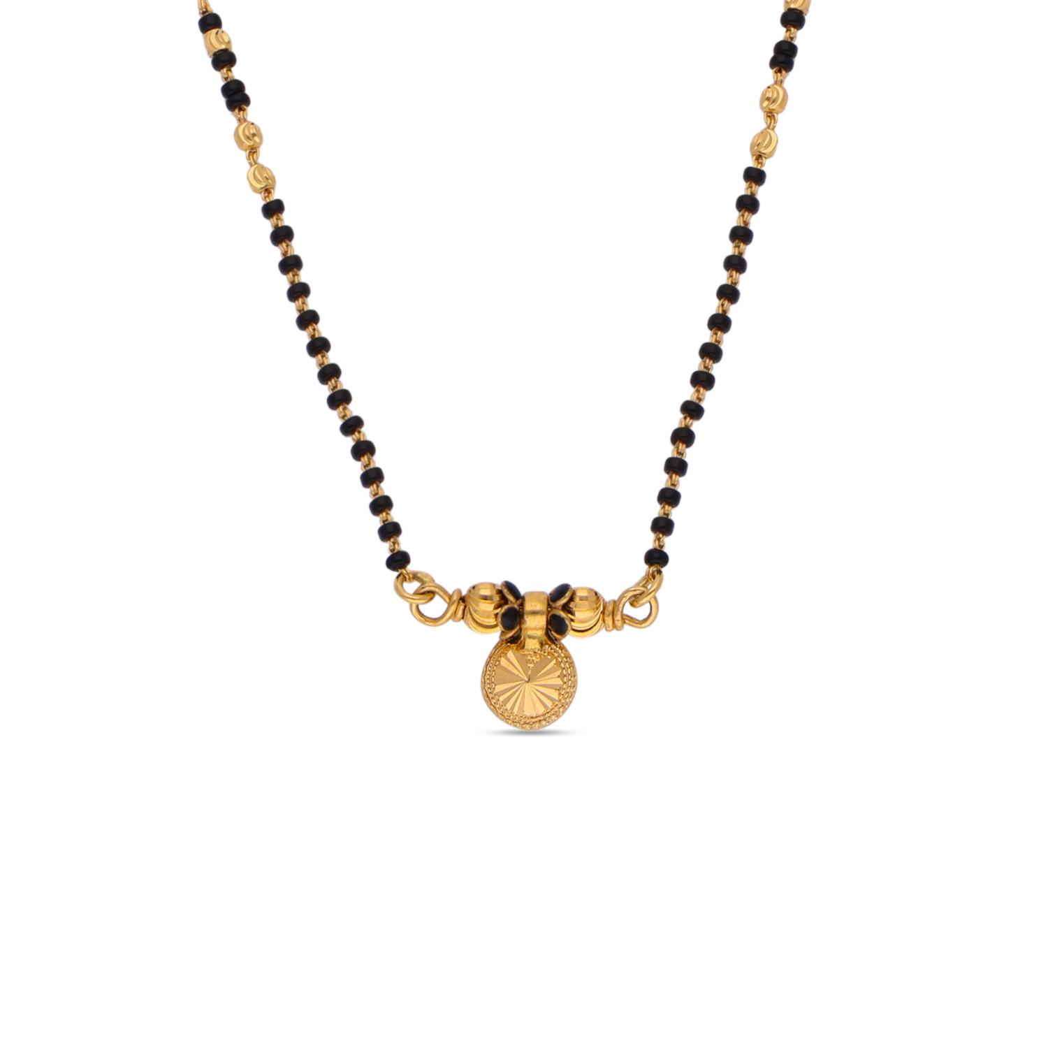 Eternal Bond: Black Beads Chain Pendant Mangalsutra