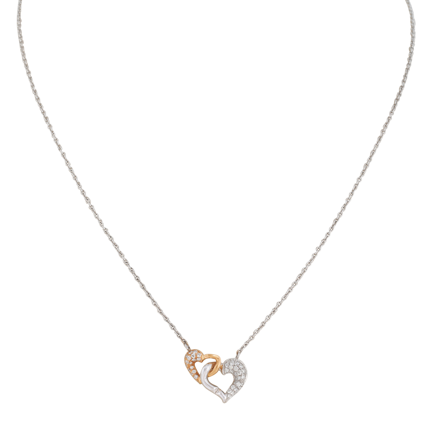 Diamond Chain Pendant in Heart design