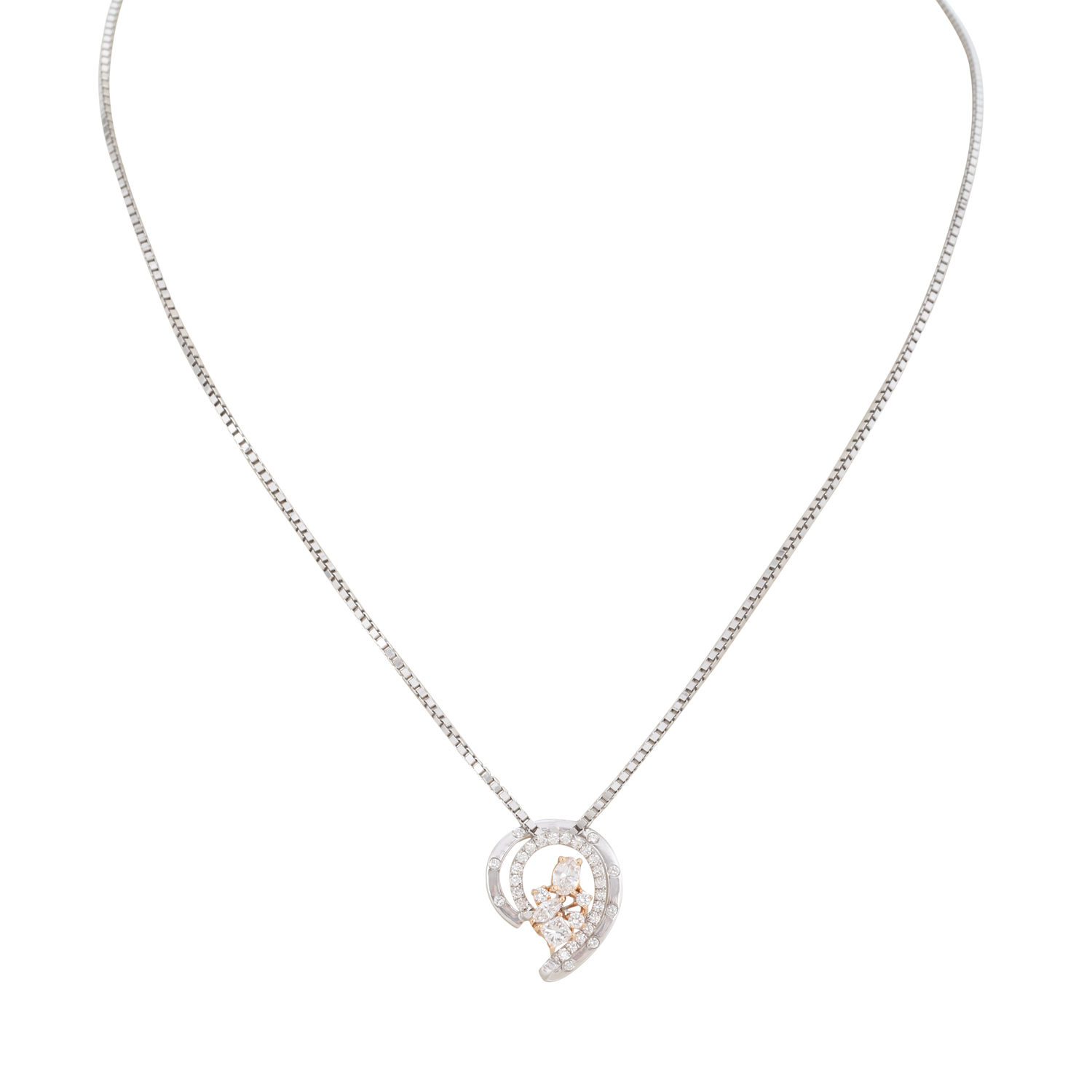 Diamond Chain Pendant Fancy Cut-1 Loop