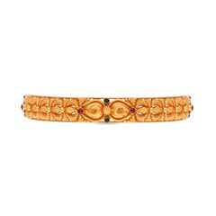 Timeless Intricacy: Openable Gold Bangle with Intricate Design