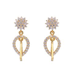 Sparkling Elegance: Eardrops Studded with Cubic Zircons