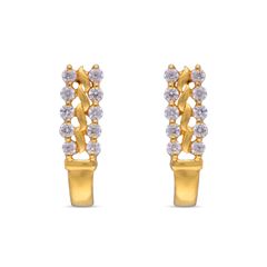 Dazzling Allure: Earstuds Studded with Cubic Zircons