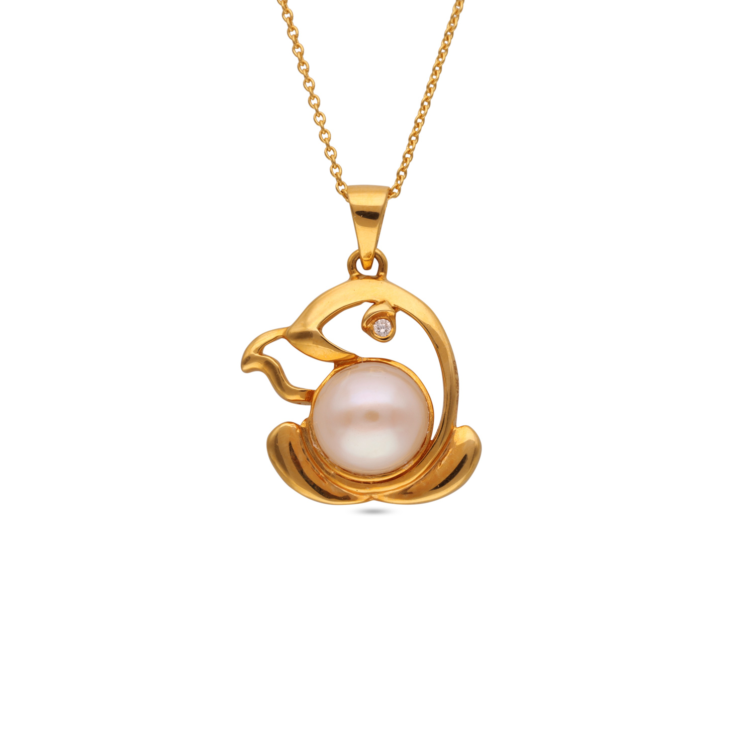 Religious Diamond Ganesha Pendant Chain
