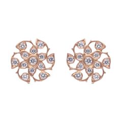 Eternal Brilliance: Diamond Earrings in Close-Setting Pattern