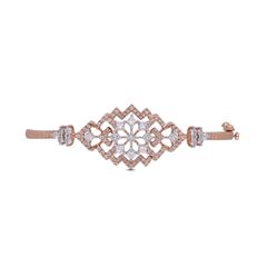 Graceful Harmony: Diamond Bracelet in Stiff Pattern