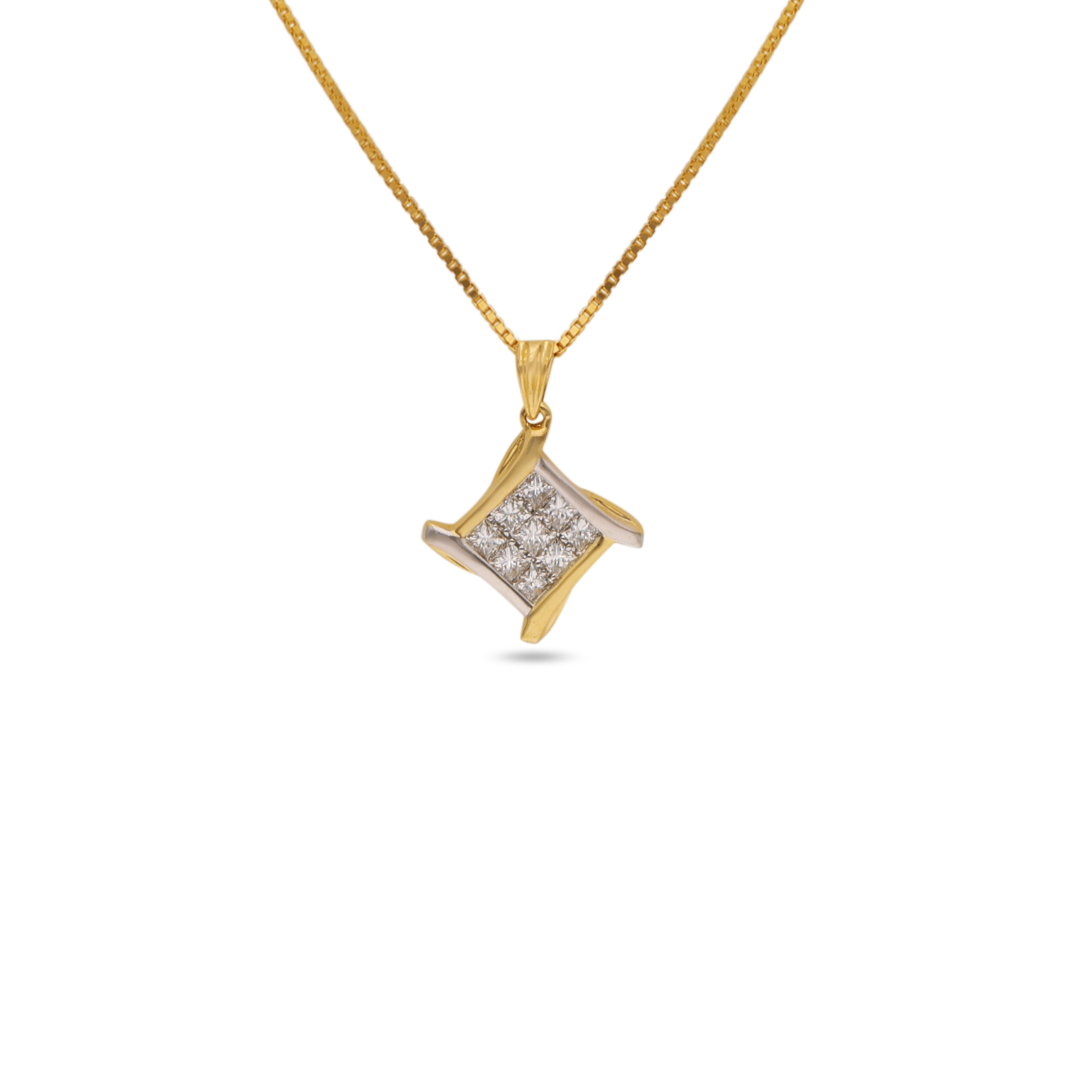 Diamond Chain Pendant With 2 Loop