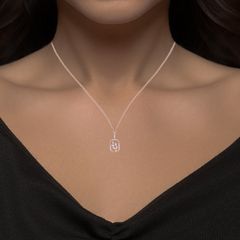 Radiant Simplicity: Diamond Chain Pendant with Single Loop