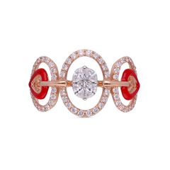 Feminine Flourish: Diamond Ring in Fancy Design for Women