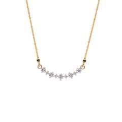 Double Elegance: Diamond Chain Pendant with Twin Loops