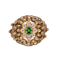 Divine Adornments: Gold Ring with Religious Motif
