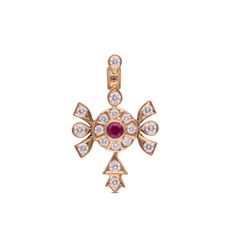 Divine Radiance: Pendant with Chakra Adorned with Diamonds and Gemstones