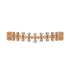 Captivating Diamond Bangles Set in a 4-Diamond Pattern with Gemstone Accents