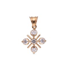 Eternal Charm: Traditional Close-Setting Pendant in Yellow Gold with Diamonds