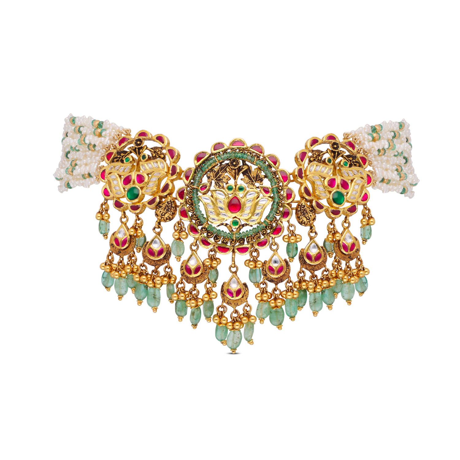 Royal Splendor: Kundan Work Gold Necklace