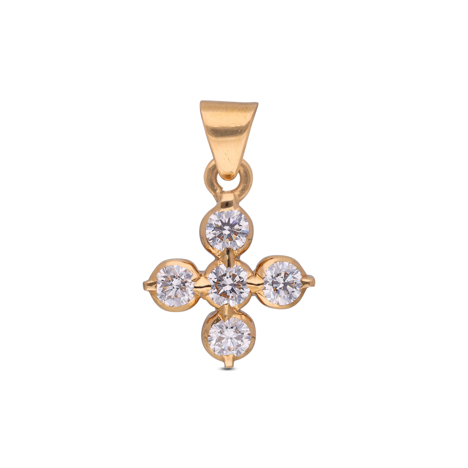 Timeless Elegance: 5-Stone Patt Pendant Adorned with Diamonds
