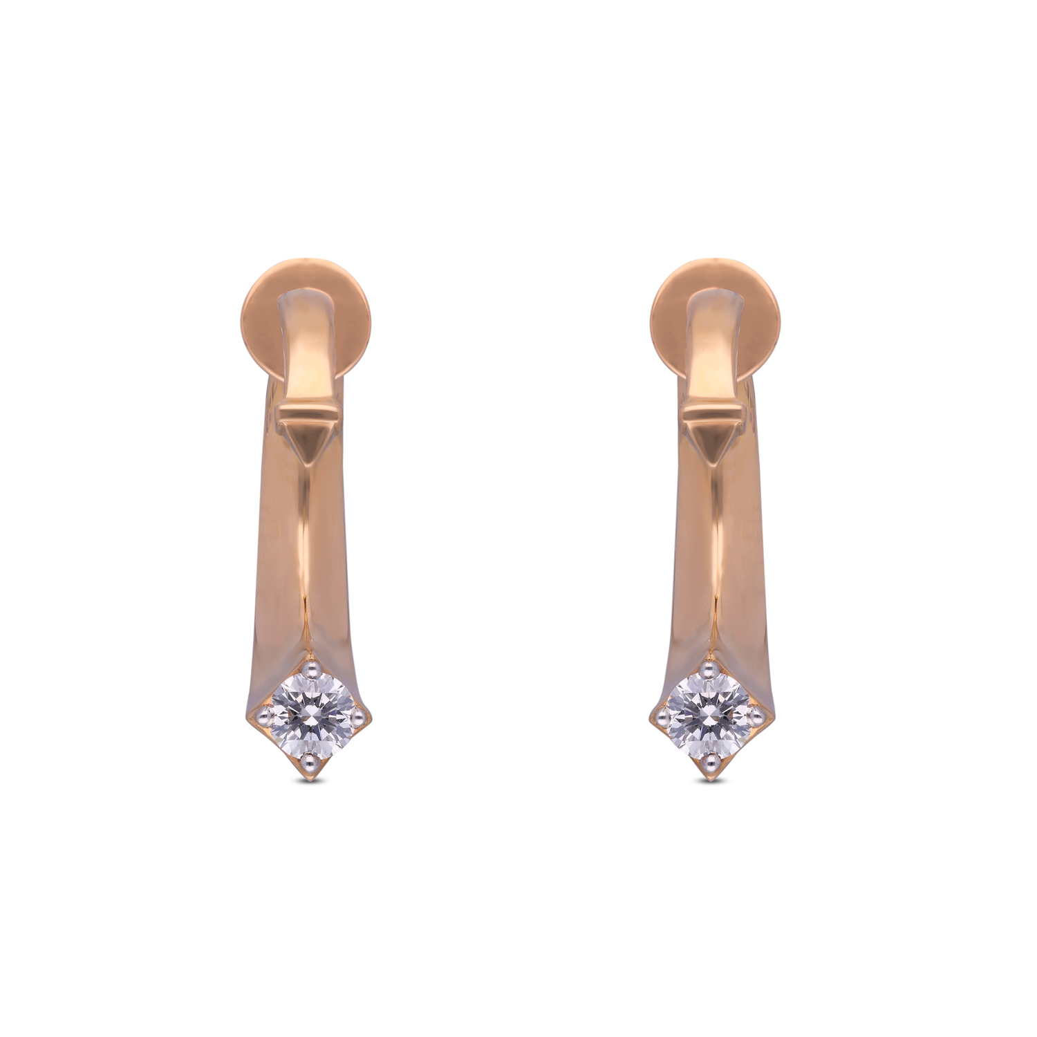 Modernist Gleam Hoop Earrings